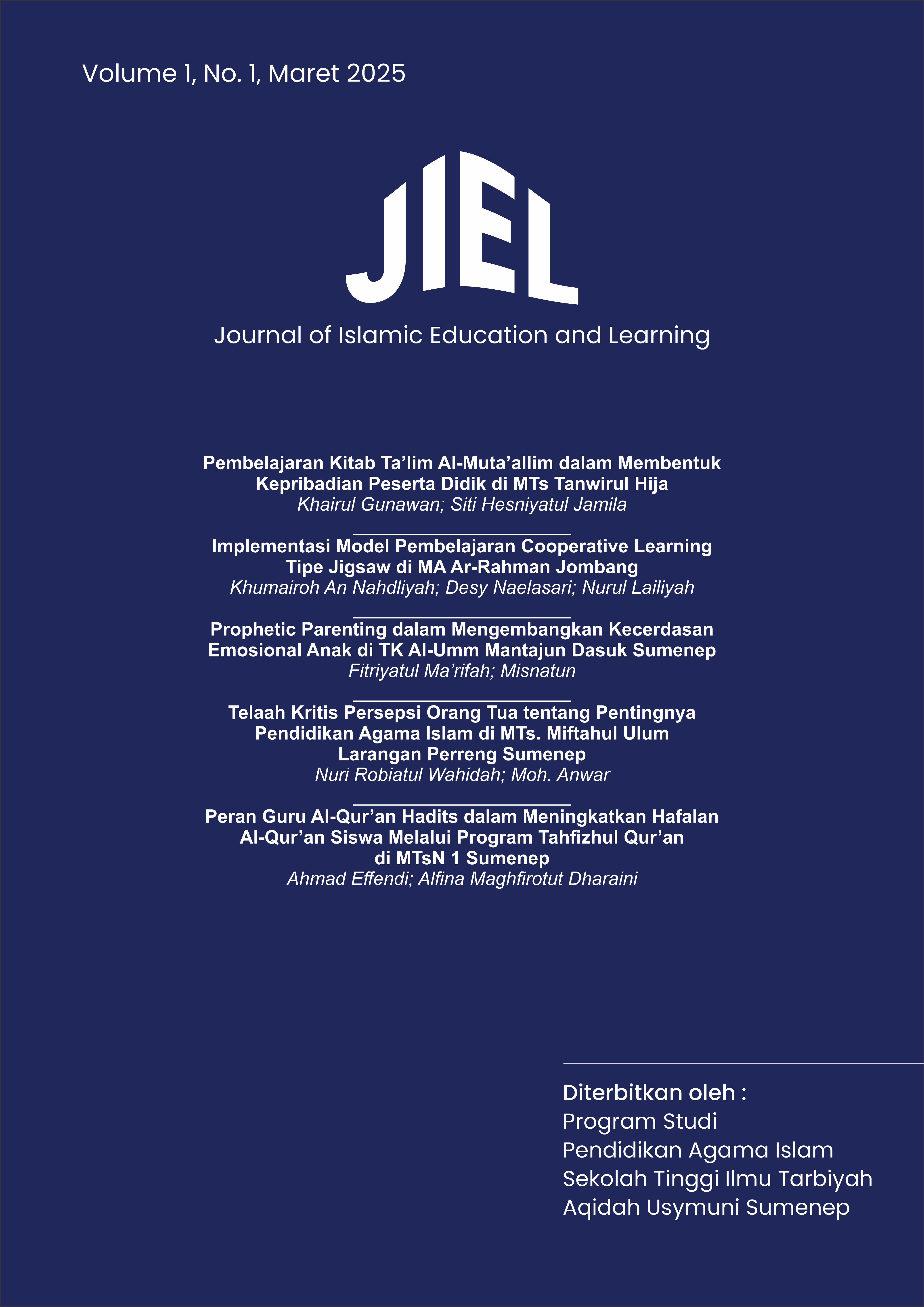 					View Vol. 1 No. 01 (2025): Maret
				